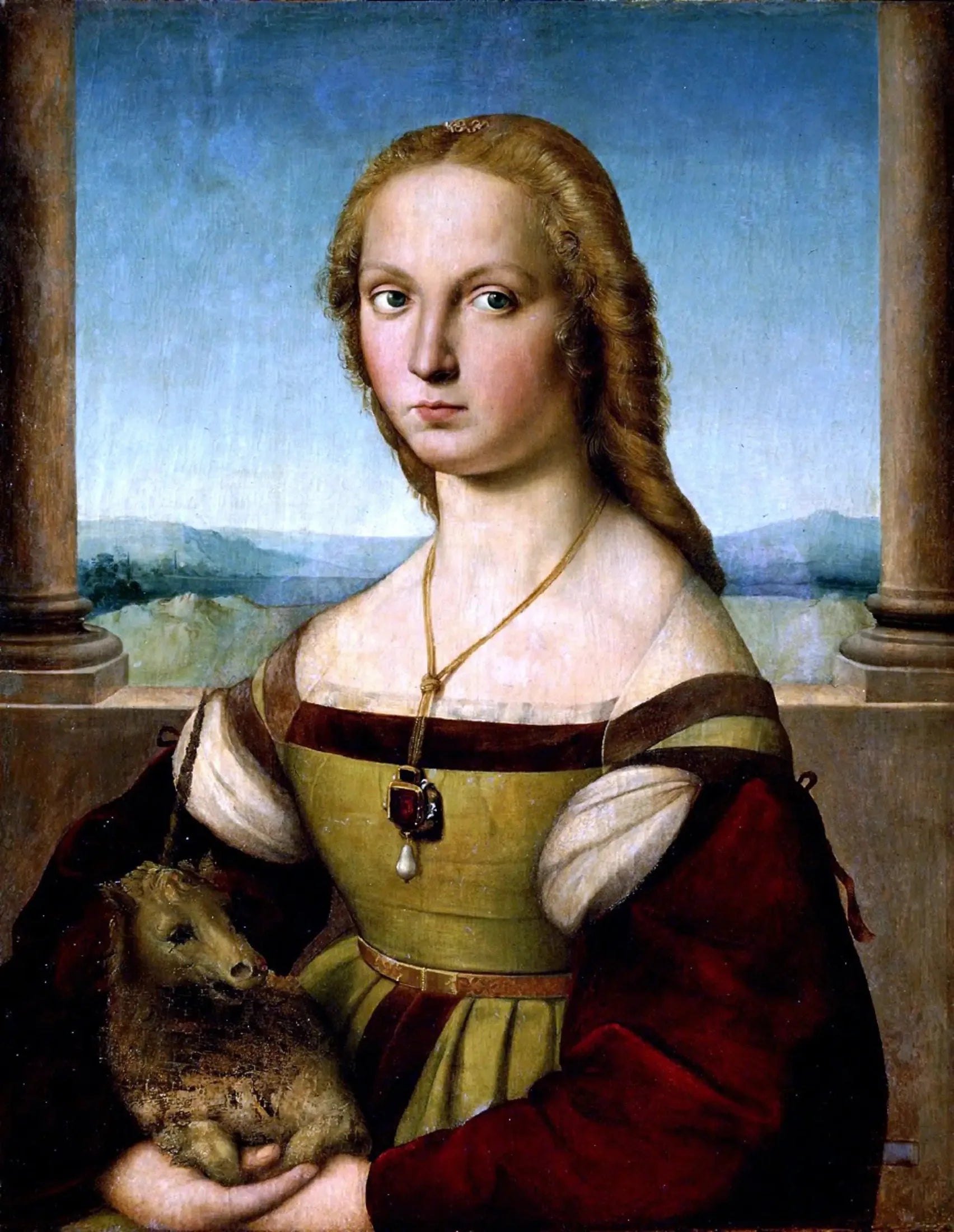 La Dame à la licorne - Raphaël Sanzio image 1 copie de tableau peinte à la main