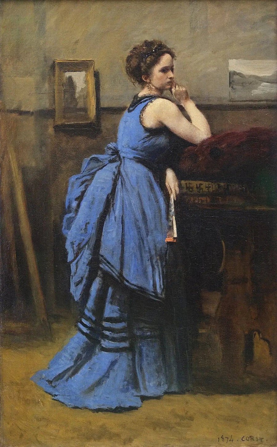 Dama w niebieskim - Jean-Baptiste Camille Corot