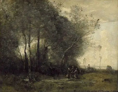 Taniec pastuszek. Pamiątka z Arleux - Jean-Baptiste Camille Corot
