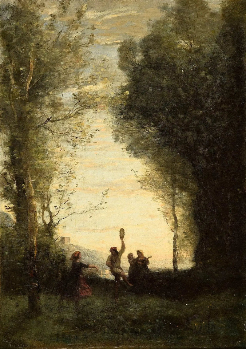 Taniec włoski - Jean-Baptiste Camille Corot