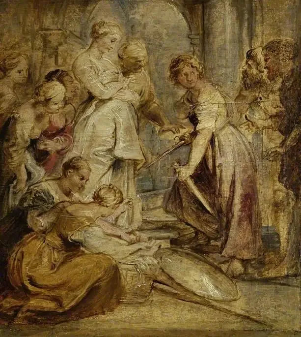 Odkrycie Achillesa wśród dziewcząt Lykomeda - Peter Paul Rubens