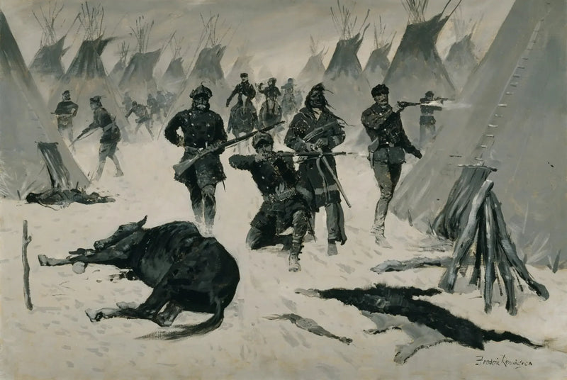 Porażka Crazy Horse - Frederic Remington