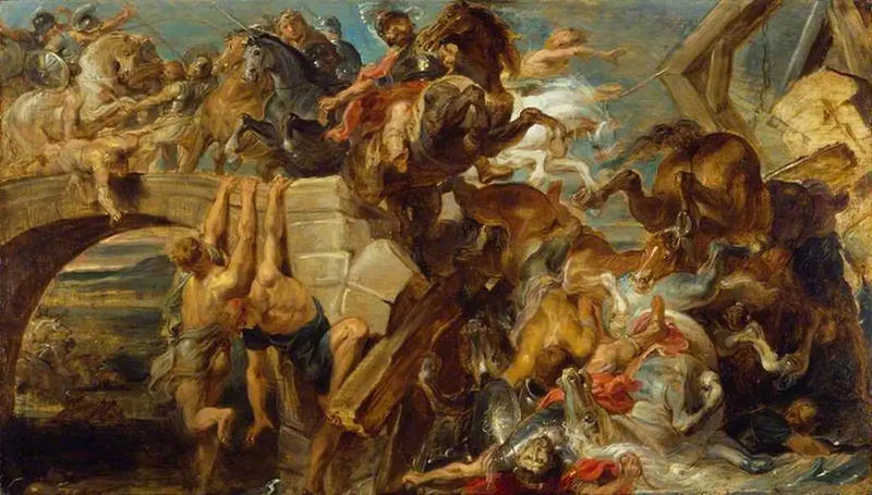 Porażka i śmierć Maxence'a - Peter Paul Rubens