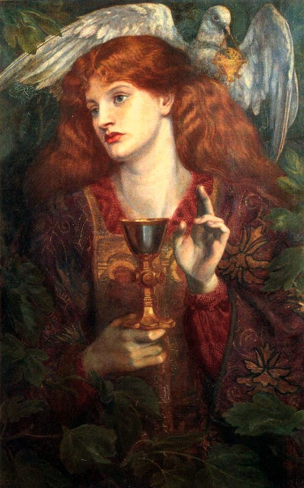 Dama Świętego Graala - Dante Gabriel Rossetti