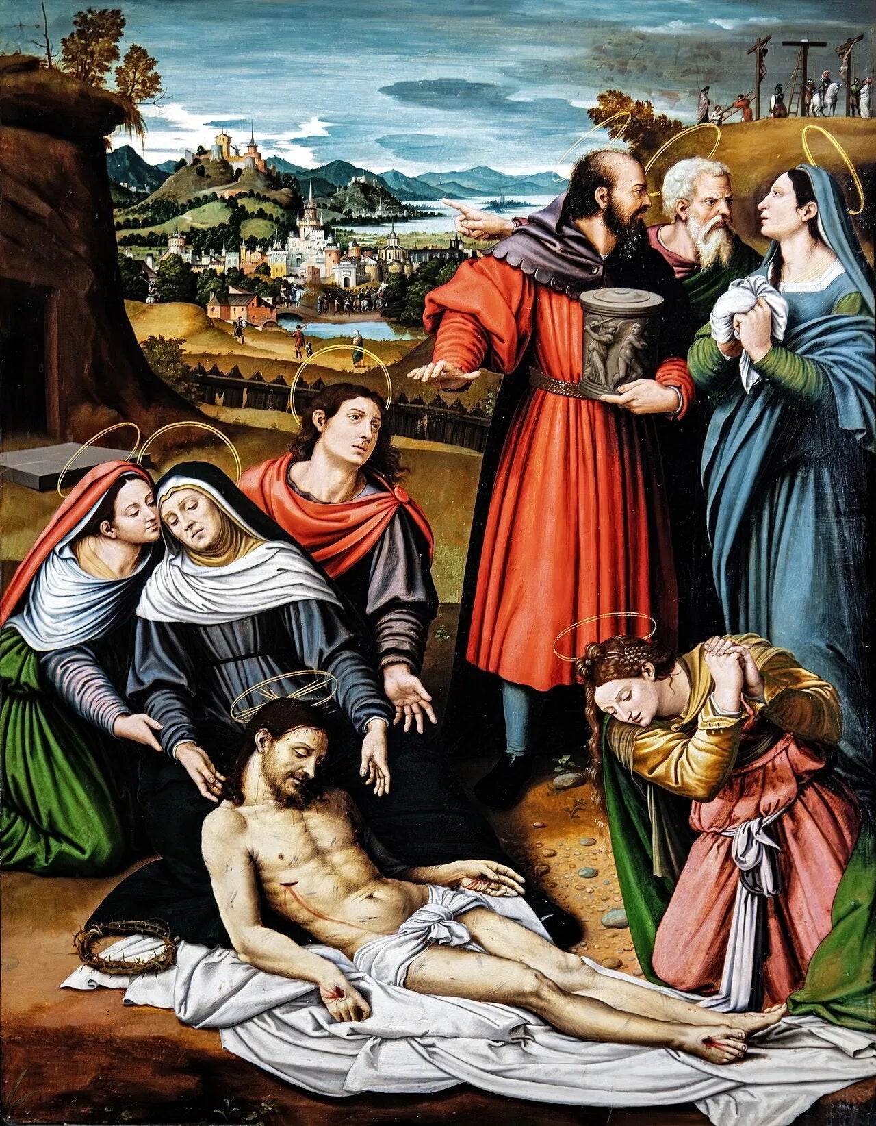 La Déploration du Christ - Juan de Juanes image 1 copie peinte à la main à l’huile