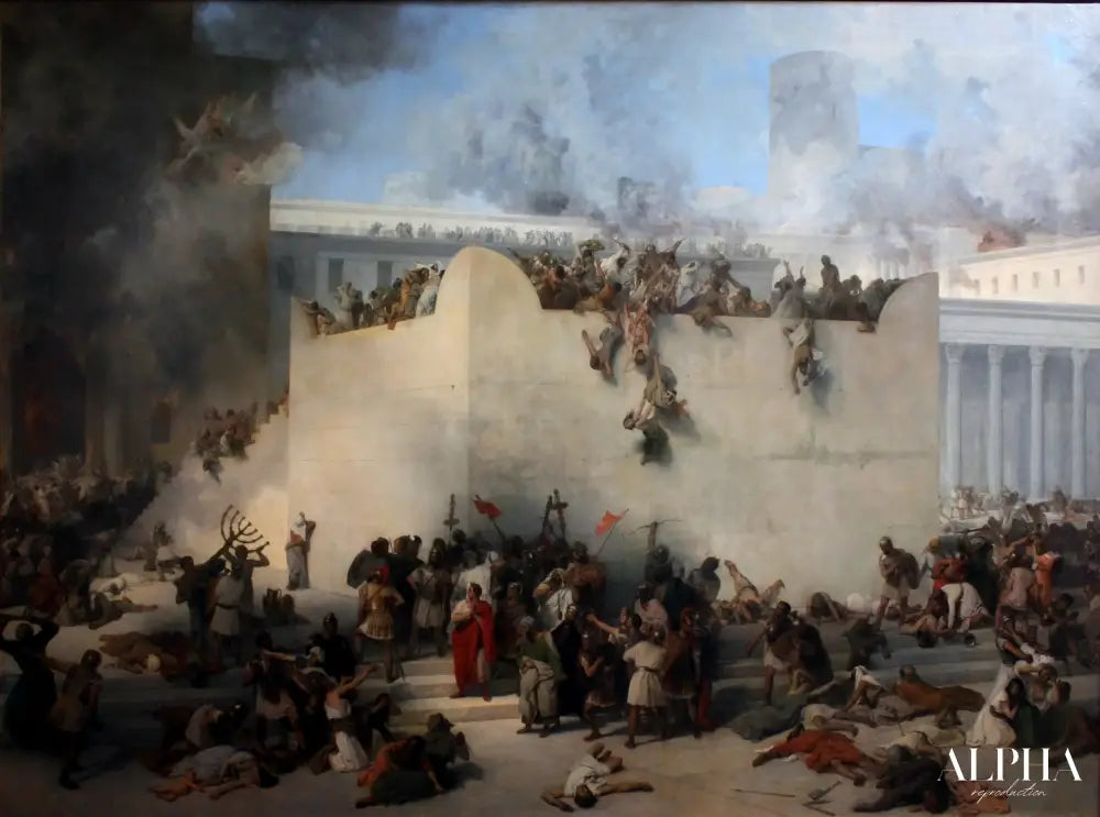 La destruction du temple de Jérusalem - Francesco Hayez - Reproductions de tableaux et peintures haut de gamme