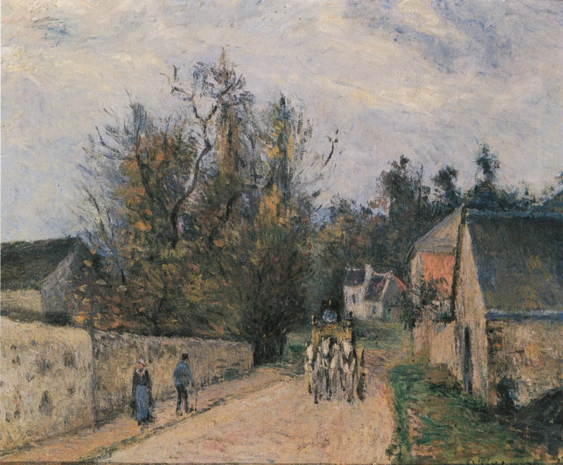Dorożka, droga do Ennery w Hermitage, Pontoise - Camille Pissarro