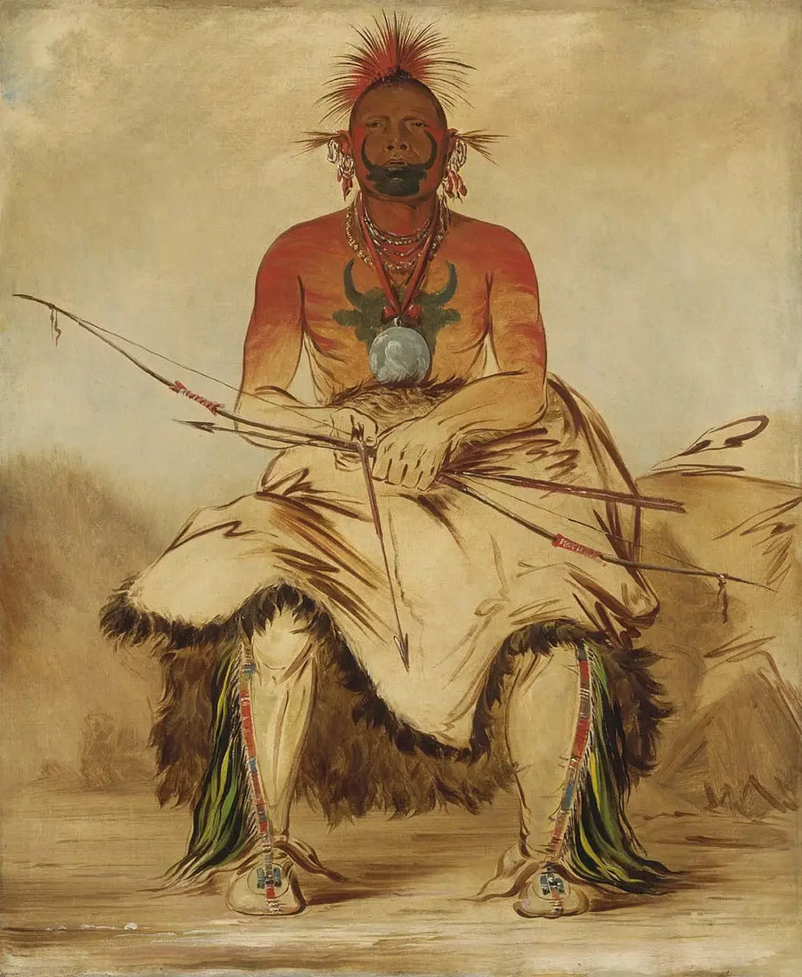 La-dóo-ke-a, Buffalo Bull, wielki wojownik Pawnee - George Catlin