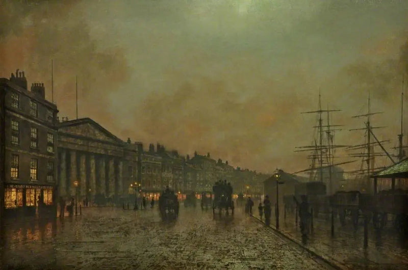 Celnik w Liverpoolu, widok na południe - John Atkinson Grimshaw