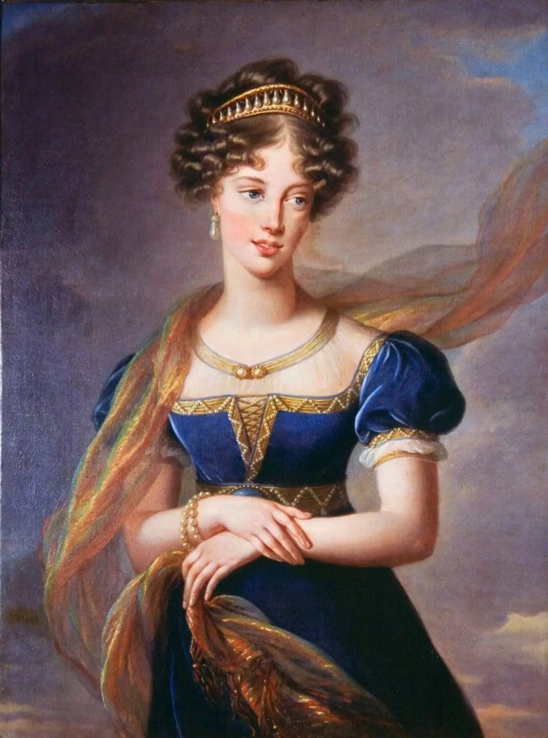 Księżna Berry w niebieskiej aksamitnej sukni - Élisabeth Vigée Le Brun