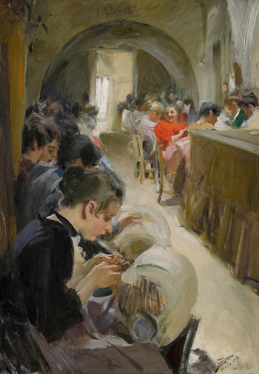 Produkcja koronki w Wenecji - Anders Zorn