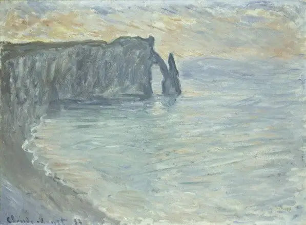 Klif Aval z bramą i iglicą - Claude Monet