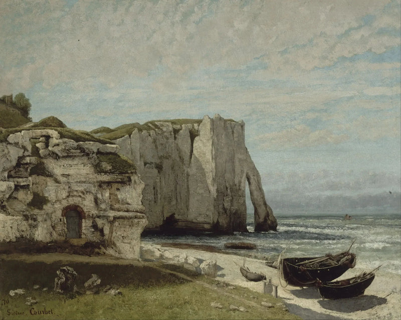 Klif Étretat po burzy - Gustave Courbet