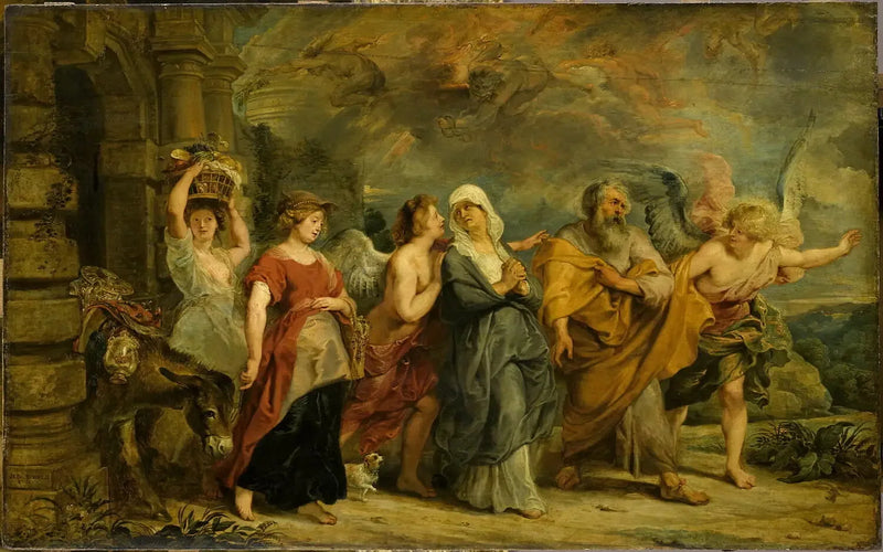 Rodzina Lota opuszczająca Sodomę - Peter Paul Rubens