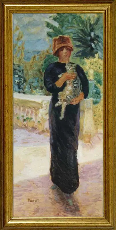 Kobieta z kotem - Pierre Bonnard