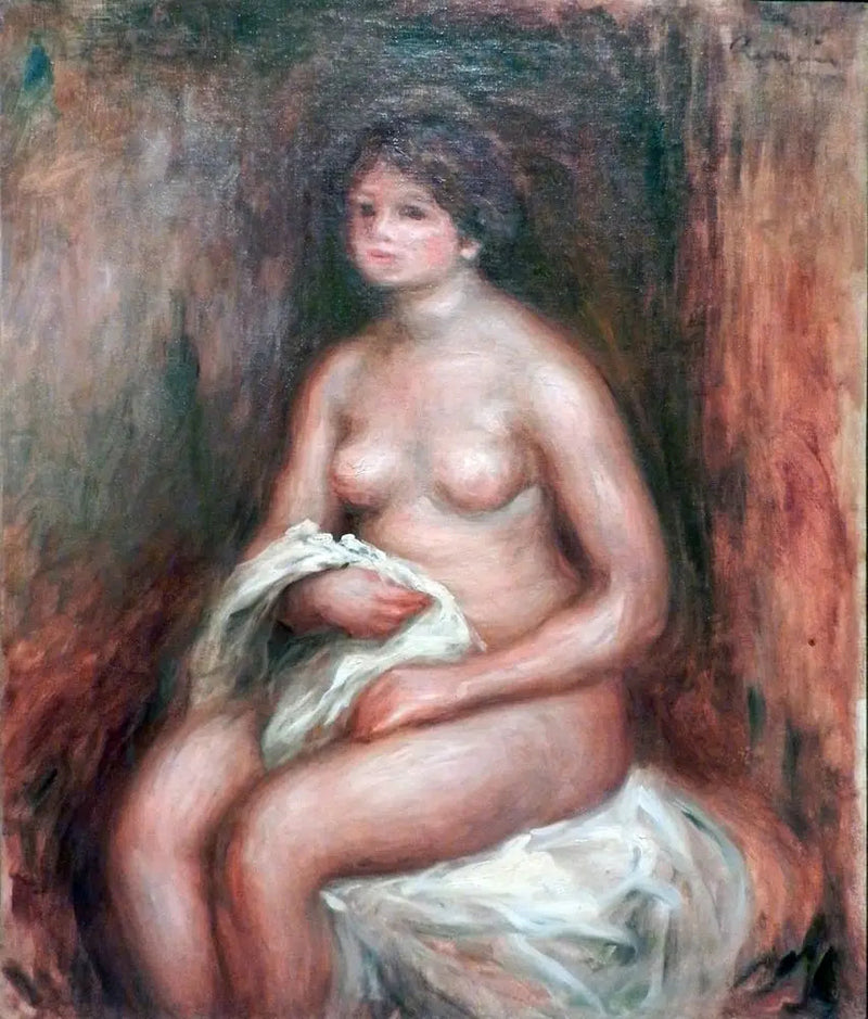 Kobieta z draperią - Pierre-Auguste Renoir