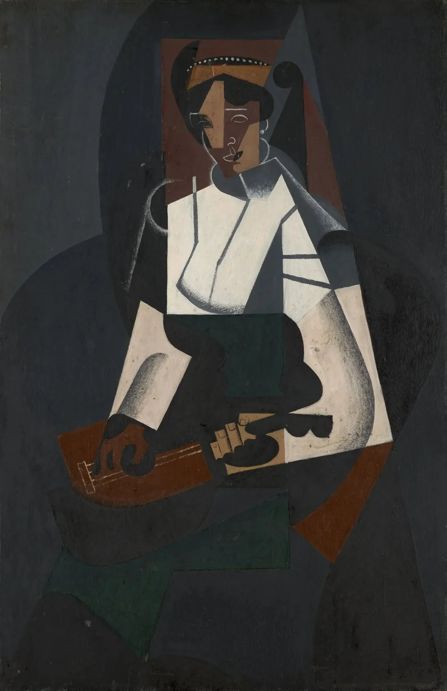 Kobieta z mandoliną, według Corota - Juan Gris