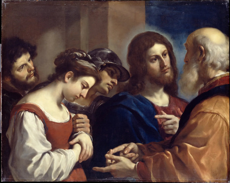 Kobieta cudzołożna - Guercino