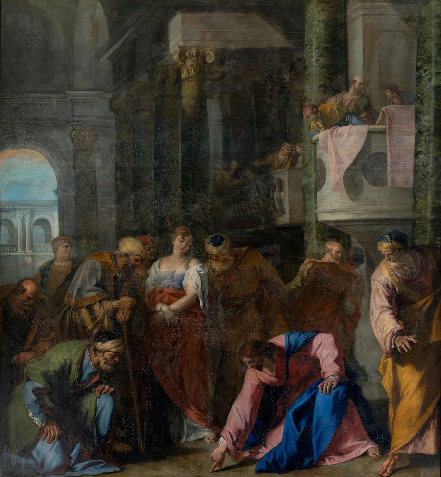 Kobieta cudzołożna - Sebastiano Ricci