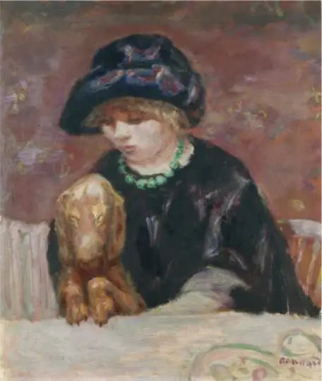 Kobieta z basetem - Pierre Bonnard