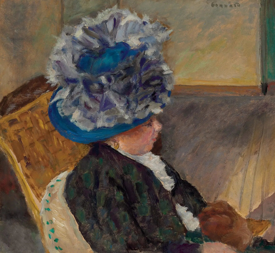 Kobieta w niebieskim kapeluszu - Pierre Bonnard