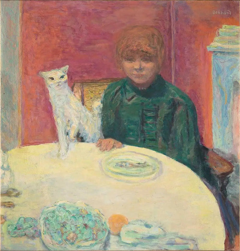 Kobieta z kotem - Pierre Bonnard