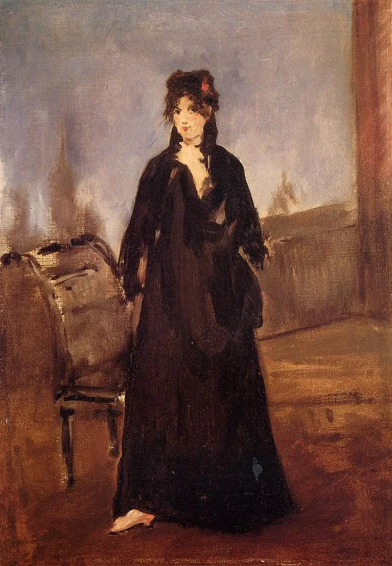 Kobieta w różowych pantoflach (Berthe Morisot) - Édouard Manet