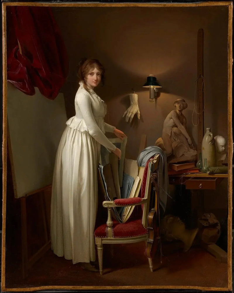 Kobieta artysty w jego pracowni - Louis-Léopold Boilly