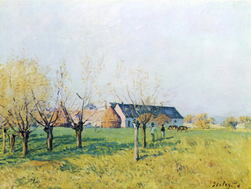 Farma Dziura Piekła, jesienne przedpołudnie - Alfred Sisley