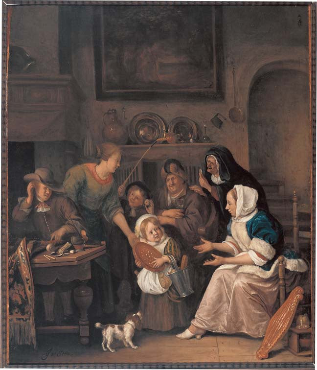 La fête de Saint Nicolas - Jan Steen image 1 copie de tableau peinte à la main