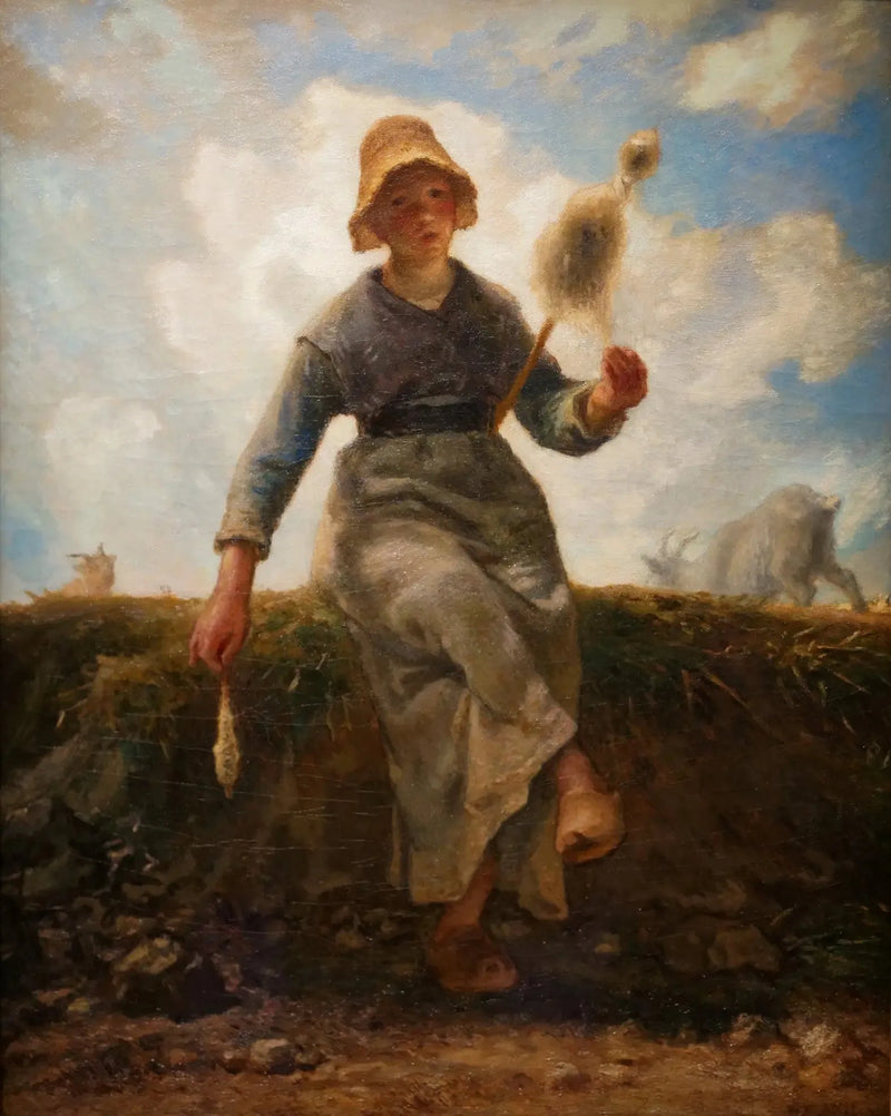 Przędzarka, pasterka z regionu Auvergne - Jean-François Millet