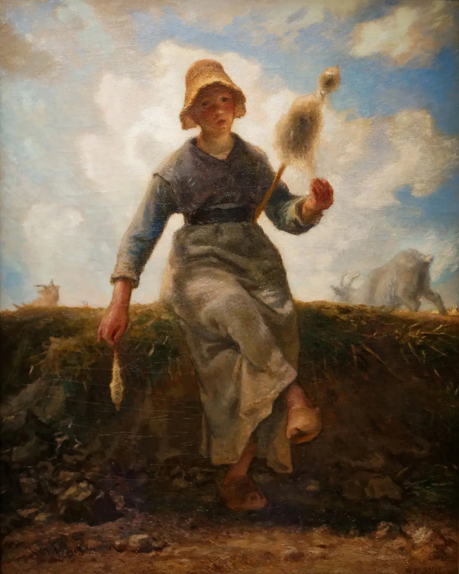 Przędzarka, pasterka z regionu Auvergne - Jean-François Millet