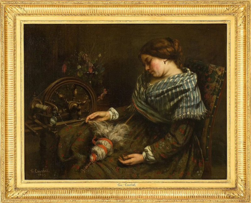 Zasypiająca tkaczka - Gustave Courbet
