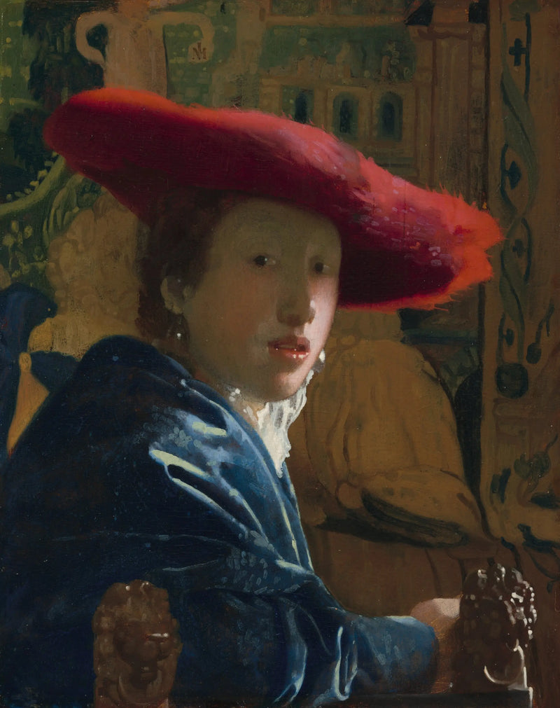 Dziewczyna w czerwonym kapeluszu - Johannes Vermeer