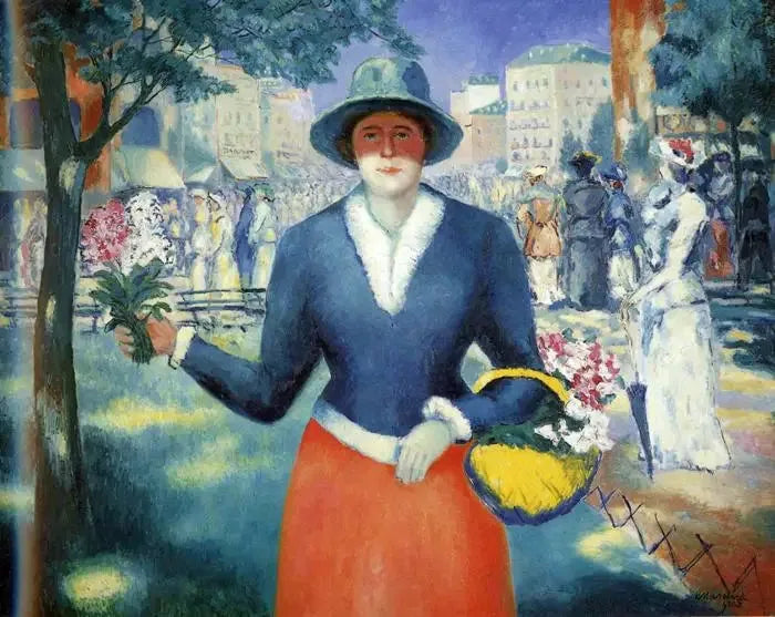 Dziewczyna z Kwiatami III - Kazimir Malevich