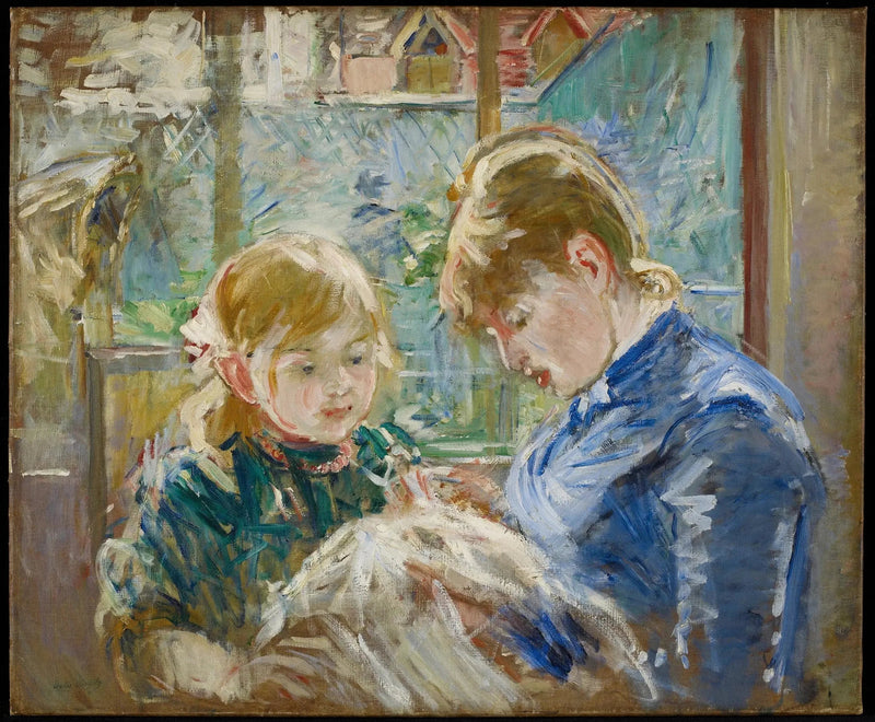 Córka artysty, Julie, z nianią - Berthe Morisot
