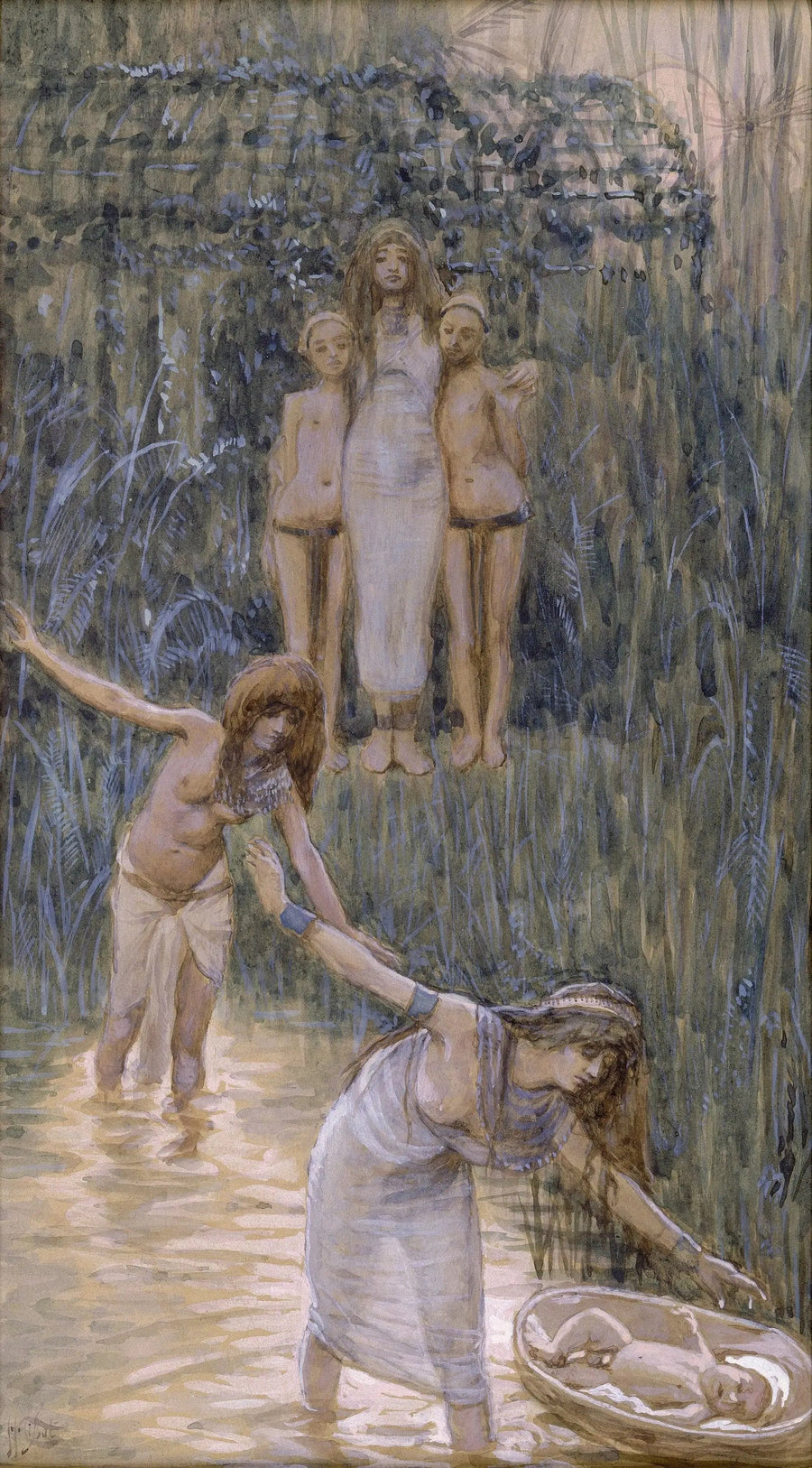 Córka Faraona przywołuje Mojżesza - James Tissot