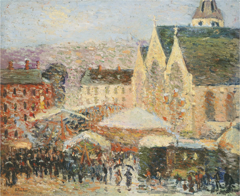 Targi Saint-Romain na placu Saint-Vivien, Rouen - Robert Antoine Pinchon
