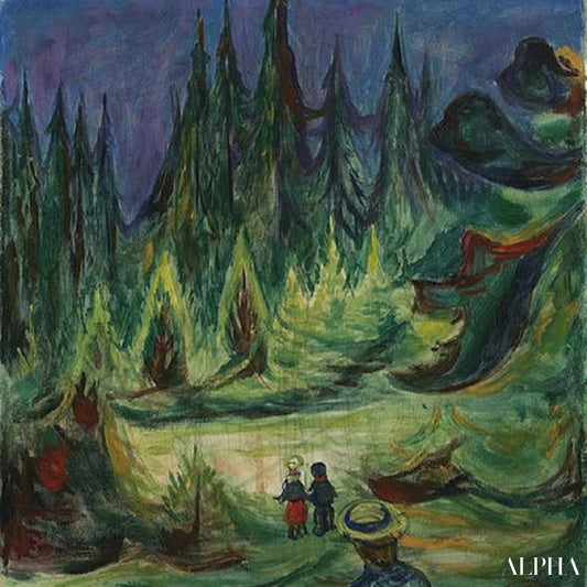 La forêt enchantée - Edvard Munch - Reproductions de tableaux et peintures haut de gamme