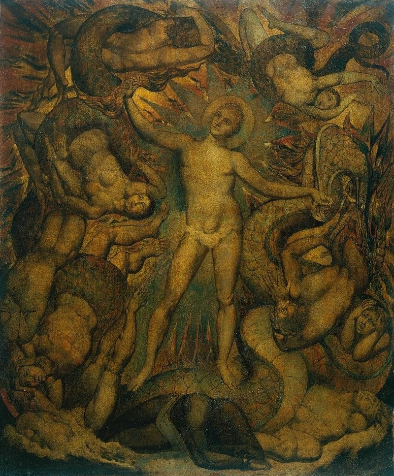 Duchowa forma Nelsona prowadzącego Lewiatana - William Blake