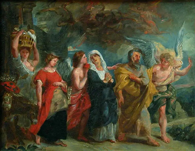 Ucieczka Lota - Eugène Delacroix