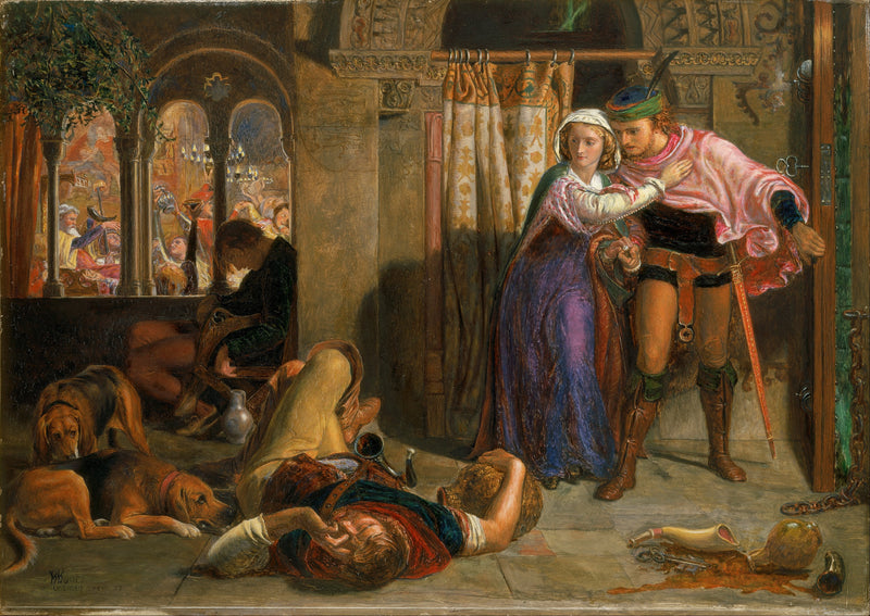 Ucieczka Madeline i Porphyro podczas upojenia towarzyszącego świętowaniu (Wigilia św. Agnieszki) - William Holman Hunt