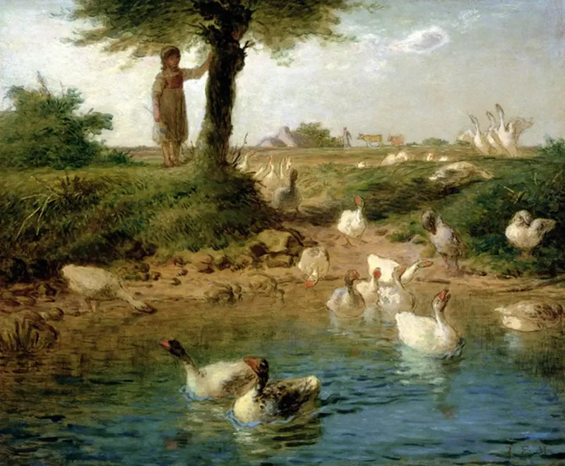 Stróżka gęsi - Jean-François Millet