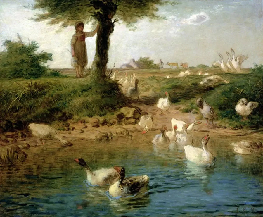 Stróżka gęsi - Jean-François Millet