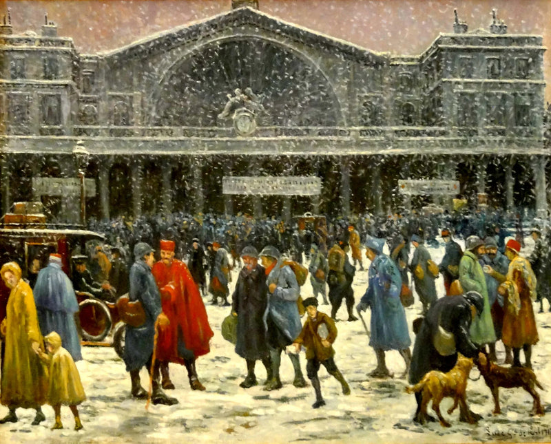 Dworzec Wschodni pod śniegiem - Maximilien Luce