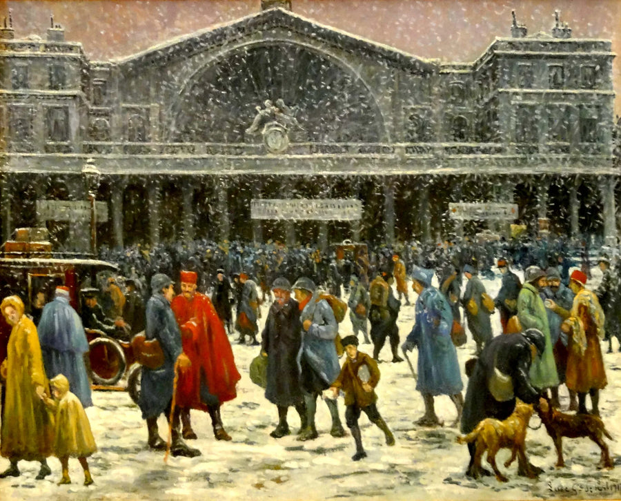 Dworzec Wschodni pod śniegiem - Maximilien Luce