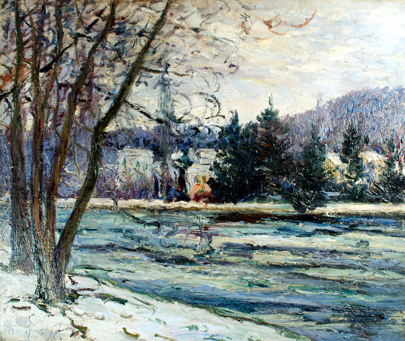 Lód, staw w Ville d'Avray - Maxime Maufra