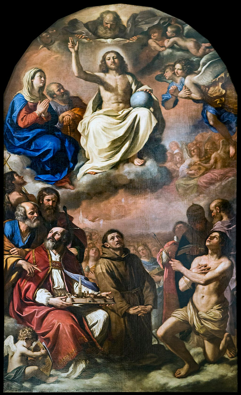 Chwała wszystkich świętych. Święci patroni miasta Modena - Guercino
