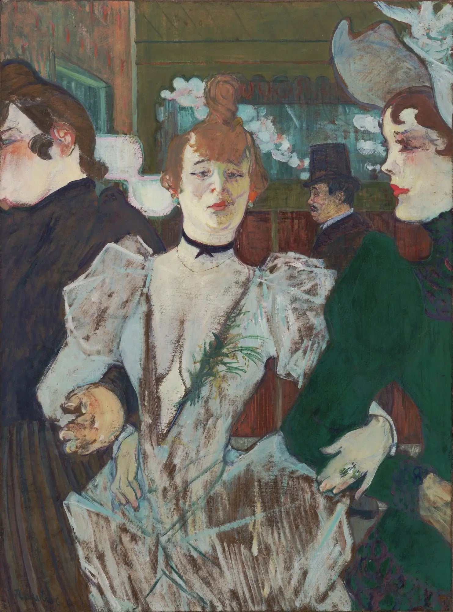 La Goulue entrant au Moulin-Rouge - Henri de Toulouse-Lautrec image 1 copie de tableau peinte à la main