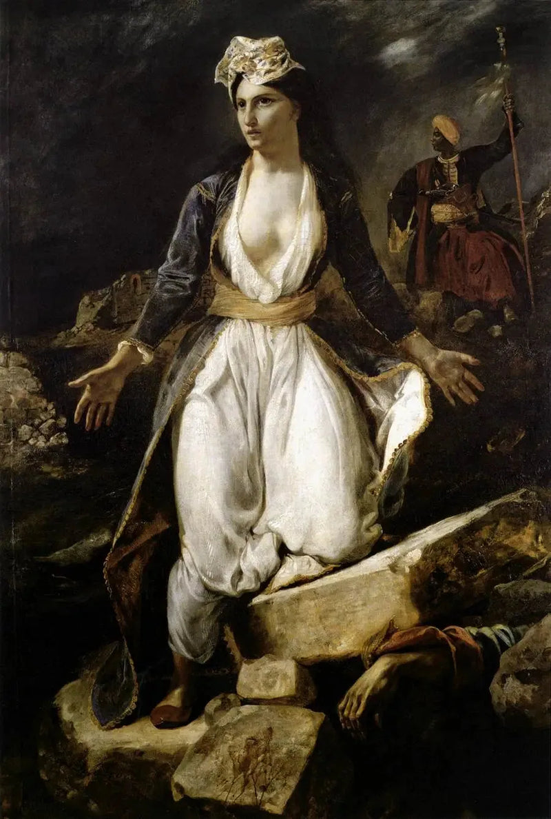 Grecja na ruinach Missolonghi - Eugène Delacroix